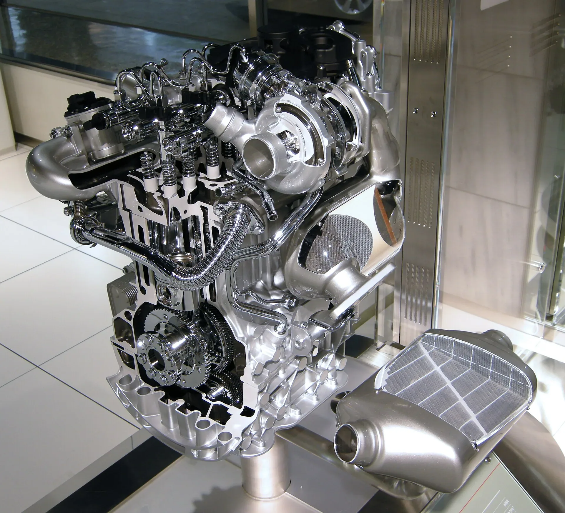 Moderne common-rail dieselmotor met turbo en intercooler